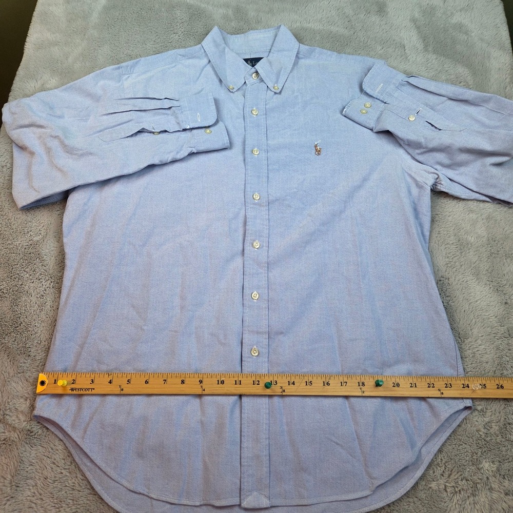 Ralph Lauren‎ Oxford Button Down Men 34 16.5 Flesh Pony Classic Fit Long Sleeve